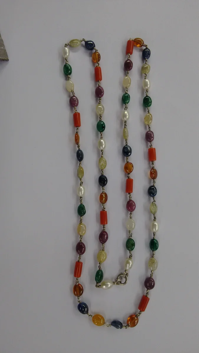 Navratna 9-Gemstones Spiritual Mala from Sri Karpagambal Jewellery