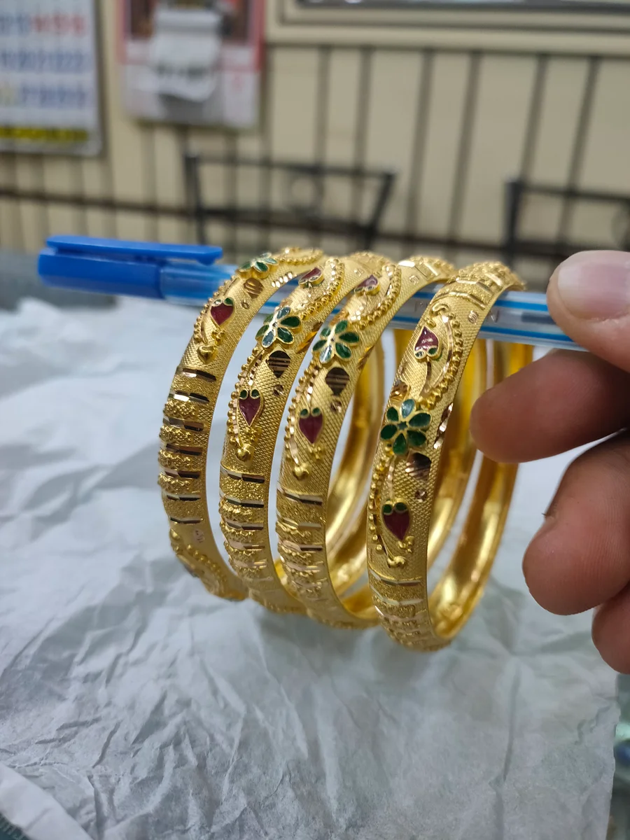 Handcrafted Antique Gold Mango Necklace Manga Malai from Sri Karpagambal Jewellery