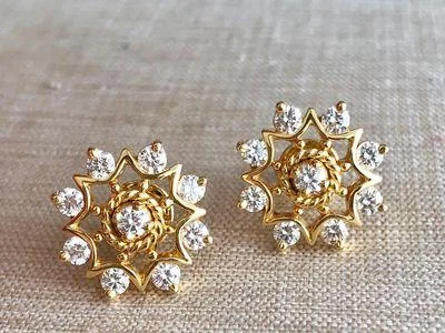 Classic 22K Gold South Indian Jhumkas from Sri Karpagambal Jewellery