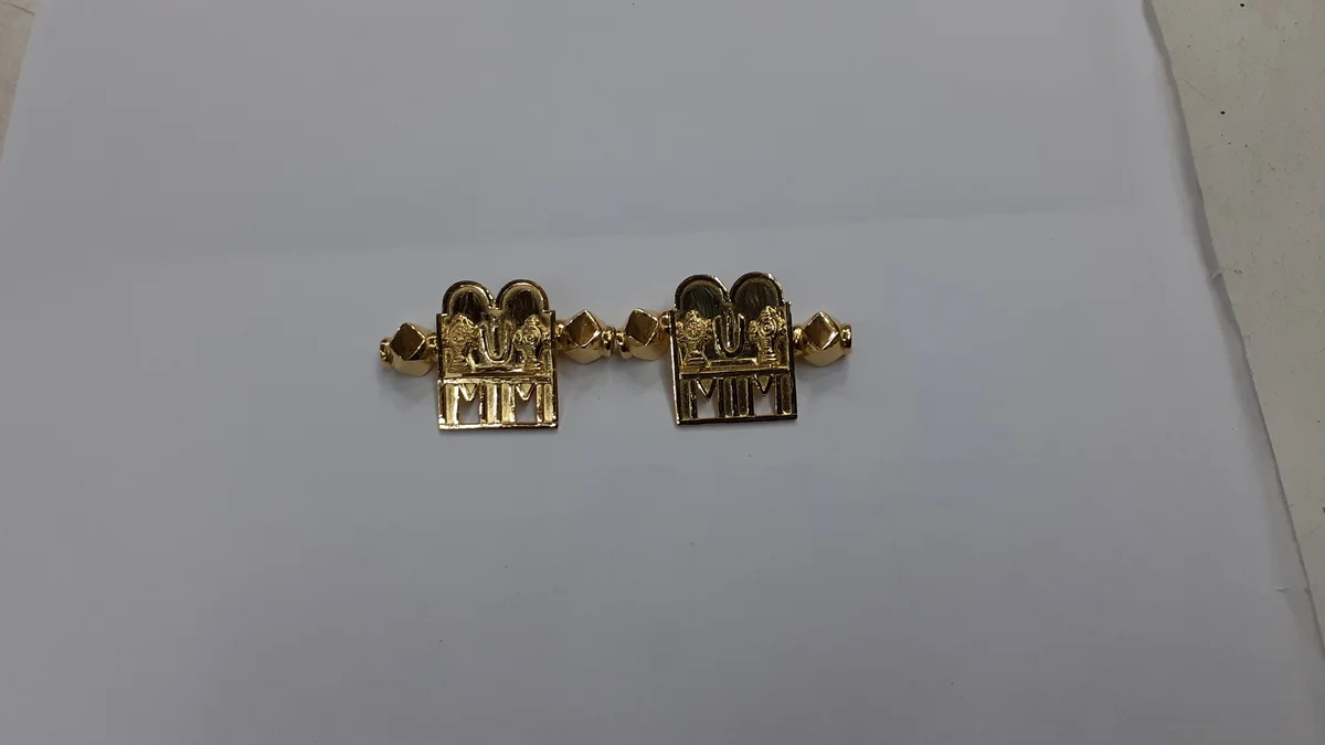 Pillayar and Lakshmi Embossed Thali Pendant from Sri Karpagambal Jewellery