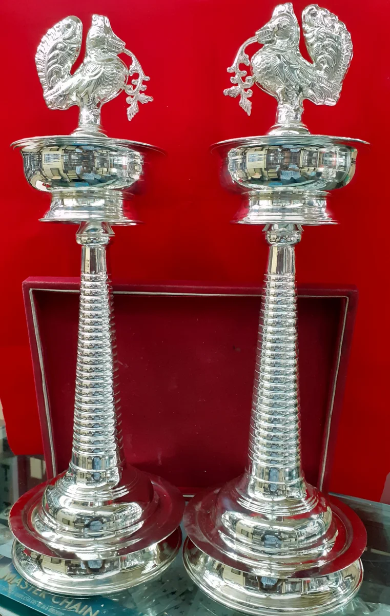 Pure Silver Panchapatra and Udharani Ritual Set from Sri Karpagambal Jewellery